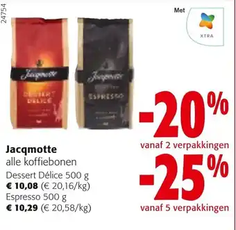 Colruyt Jacqmotte Dessert Delice 500g, Espresso 500g aanbieding