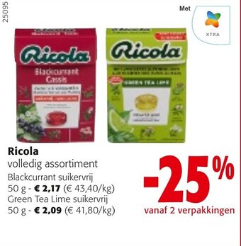 Colruyt Ricola volledig assortiment aanbieding