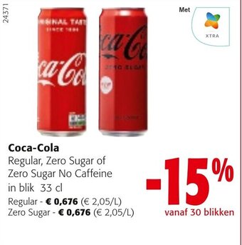 Colruyt Coca-Cola Regular, Zero Sugar of Zero Sugar No Caffeine aanbieding