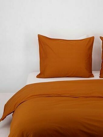 HEMA Dekbedovertrek Zacht Katoen Gewassen Cognac Donkeroranje (donkeroranje)