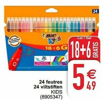 Cora 24 feutres 24 viltstiften kids aanbieding