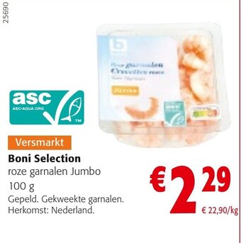Colruyt Boni Selection roze garnalen Jumbo 100g aanbieding