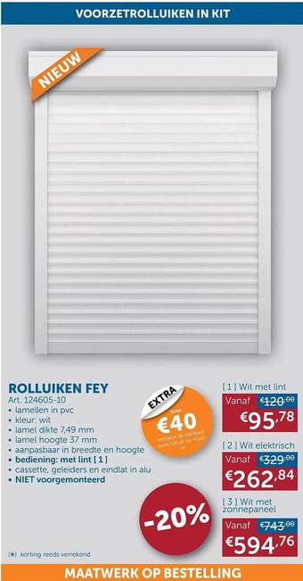 Zelfbouwmarkt Rolluiken fey aanbieding