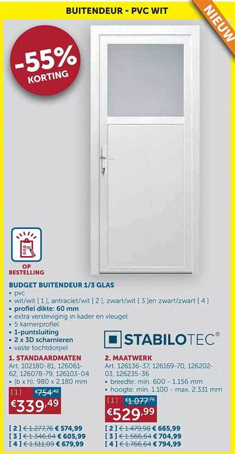 Zelfbouwmarkt Budget buitendeur aanbieding