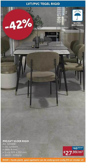 Zelfbouwmarkt Pvc-lvt tegel rigid aanbieding