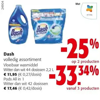 Dash volledig assortiment Vloeibaar wasmiddel witter dan wit 44 dosissen 2,2 L
