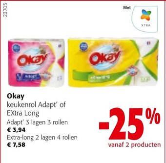 Colruyt Okay keukenrol Adapt' of Extra Long aanbieding