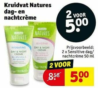 Kruidvat Sensitive dag- nachtcrème aanbieding