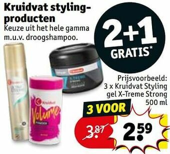 Kruidvat Kruidvat styling gel x-treme strong aanbieding