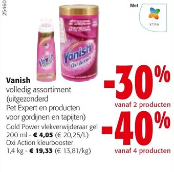 Colruyt Vanish volledig assortiment aanbieding