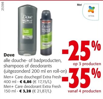 Colruyt Dove alle douche- of badproducten, shampoos of deodorants aanbieding