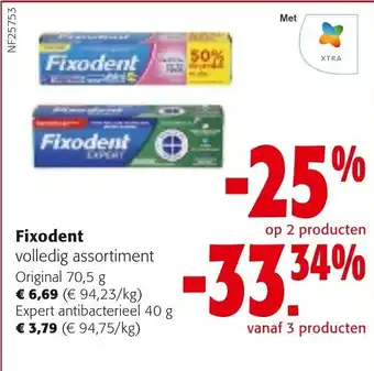 Colruyt Fixodent volledig assortiment aanbieding