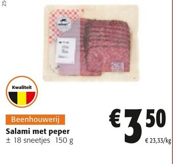 Colruyt Salami met peper aanbieding