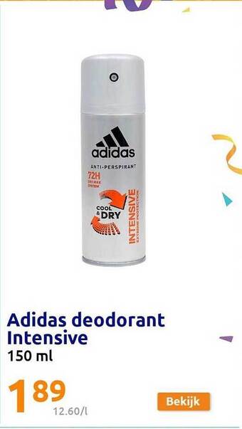 Action Adidas deodorant intensive aanbieding