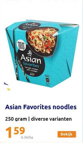 Asian favorites noodles