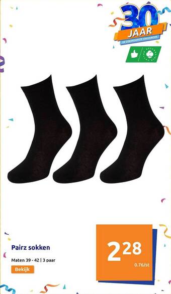 Action Pairz sokken aanbieding