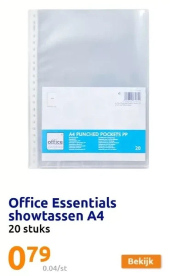 Action Office essentials showtassen a4 20 stuks aanbieding
