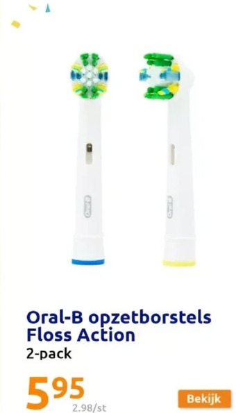 Action Oral-b opzetborstels floss action aanbieding