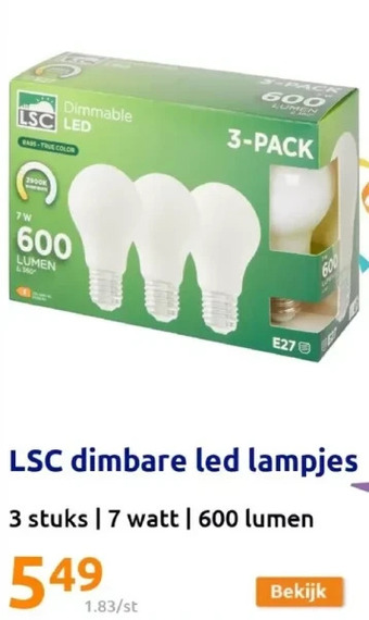 Action Lsc dimbare led lampjes aanbieding