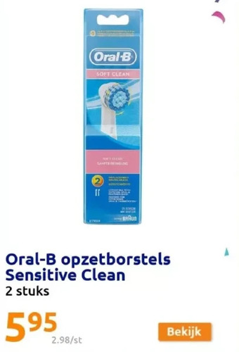 Oral-b opzetborstels sensitive clean