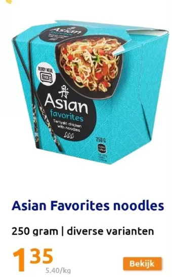 Asian favorites noodles