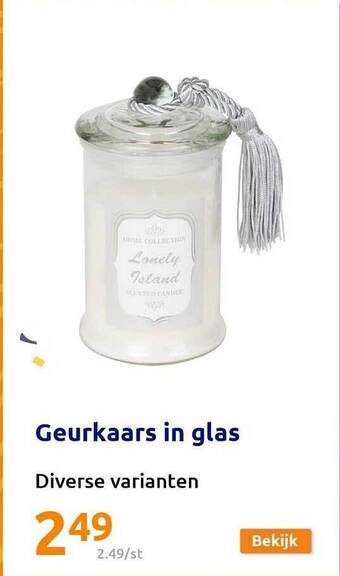 Action Geurkaars in glas aanbieding