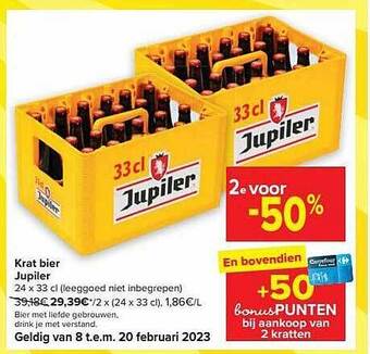 Carrefour Market Krat bier jupiler aanbieding