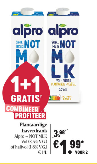 Delhaize Plantaardige haverdrank aanbieding