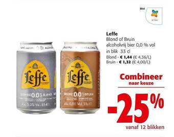 Colruyt Leffe blond of bruin alcoholvrij bier aanbieding