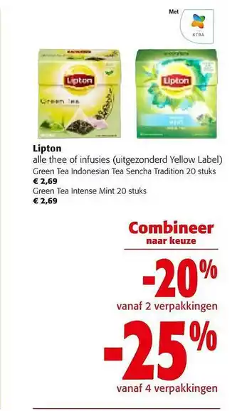 Colruyt Lipton thee of infusies aanbieding