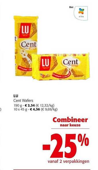 Colruyt Lu cent wafers aanbieding