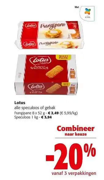 Colruyt Lotus speculoos of gebak aanbieding