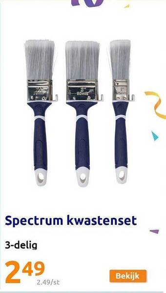 Action Spectrum kwastenset aanbieding