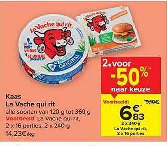 Carrefour Market Kaas la vache qui rit aanbieding