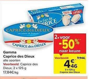 Carrefour Market Gamma caprice des dieux aanbieding