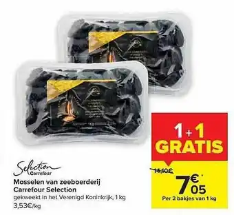 Carrefour Market Mosselen van zeeboederij aanbieding