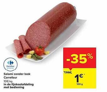 Carrefour Market Salami zonder look aanbieding