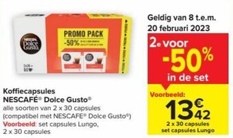 Carrefour Market Nescafe Koffiecapsules Dolce Gusto aanbieding