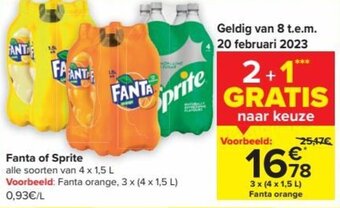 Carrefour Market Fanta of Sprite aanbieding