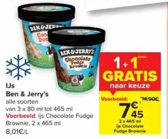 Carrefour Market IJs Ben & Jerry's aanbieding