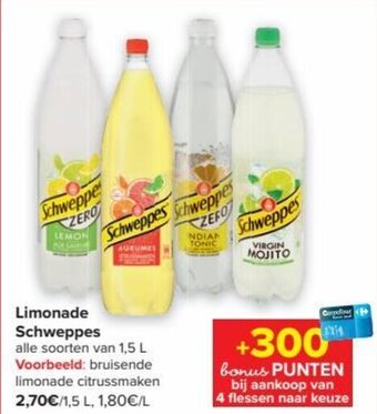 Carrefour Market Limonade Schweppes aanbieding