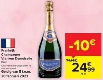 Carrefour Market Frankrijk Champagne Vranken Demoiselle aanbieding