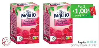 Intermarché Paquito Frambozencoulis 4x50g aanbieding