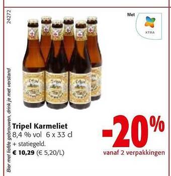 Colruyt Tripel karmeliet 8,4% vol aanbieding