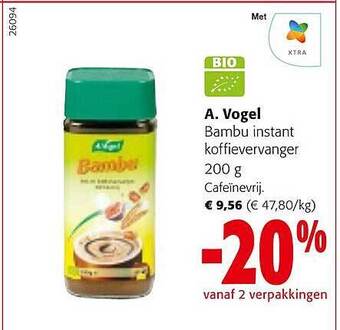 Colruyt A. vogel bambu instant koffievervanger 200 g aanbieding
