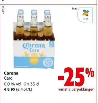 Colruyt Corona cero 0,0% vol aanbieding