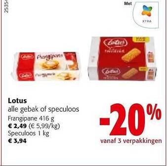 Colruyt Lotus alle gebak of speculoos aanbieding