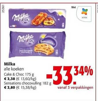 Colruyt Milka alle koeken aanbieding