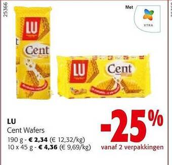 Colruyt Lu cent wafers aanbieding