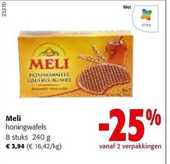 Colruyt Meli honingwafels 8 stuks 240 g aanbieding